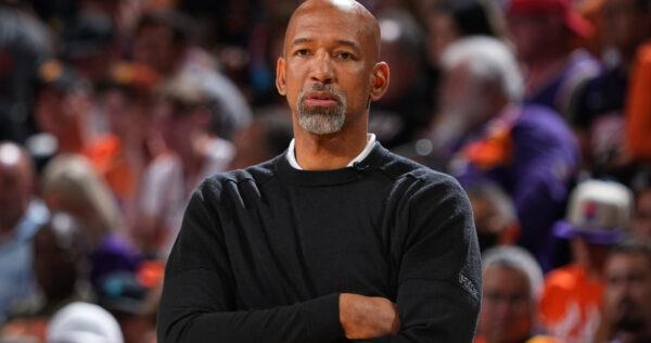Monty Williams watching the Pistons lose another game